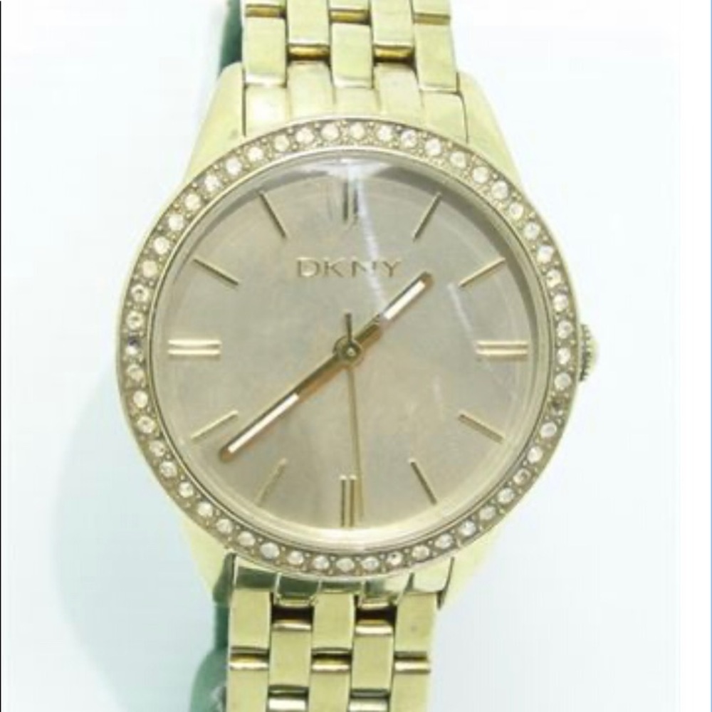 DKNY NY-4757 watch with rhinestones
